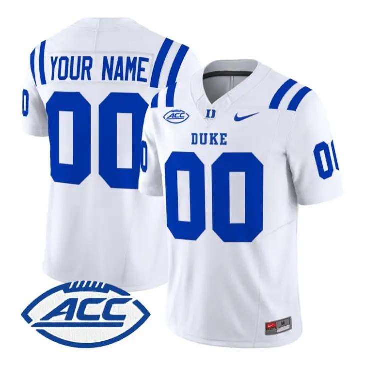 Custom_Duke_Blue_Devils_Jersey_Name_Number_2026_Vapor_All_Stitched_White - Robert Henrys Custom Duke Blue Devils Jersey Name, Number 2026 Vapor All Stitched by My Store NCAA Football Jerseys