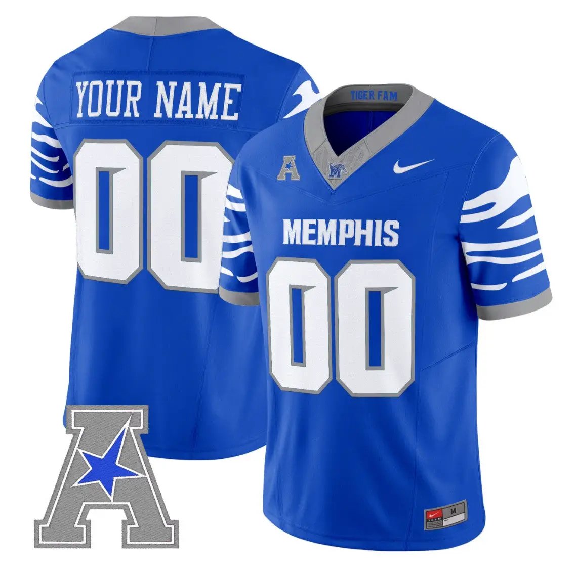 Custom Memphis Tigers Jersey Name, Number 2026 Vapor Limited Stitched by My Store NCAA Football Jerseys