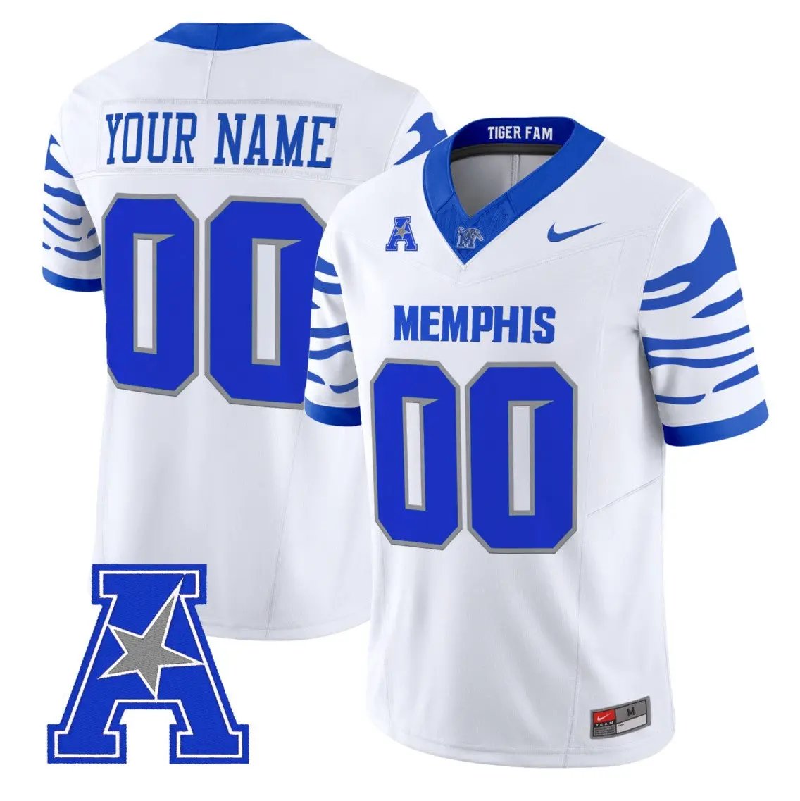 Custom Memphis Tigers Jersey Name, Number 2026 Vapor Limited Stitched by My Store NCAA Football Jerseys