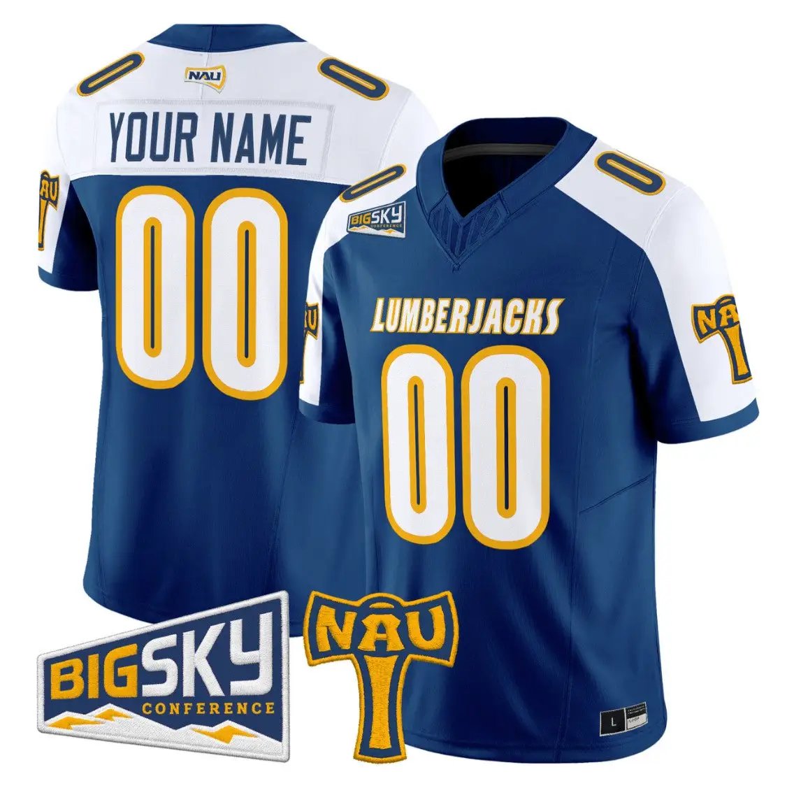 Custom Northern Arizona Lumberjacks Jersey Name, Number 2026 Stitched by My Store NCAA Football Jerseys