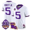 DJ Pickett Jersey #5 LSU Tigers Silent Season of 1918 Louisiana Patch Stitched by My Store NCAA Football Jerseys