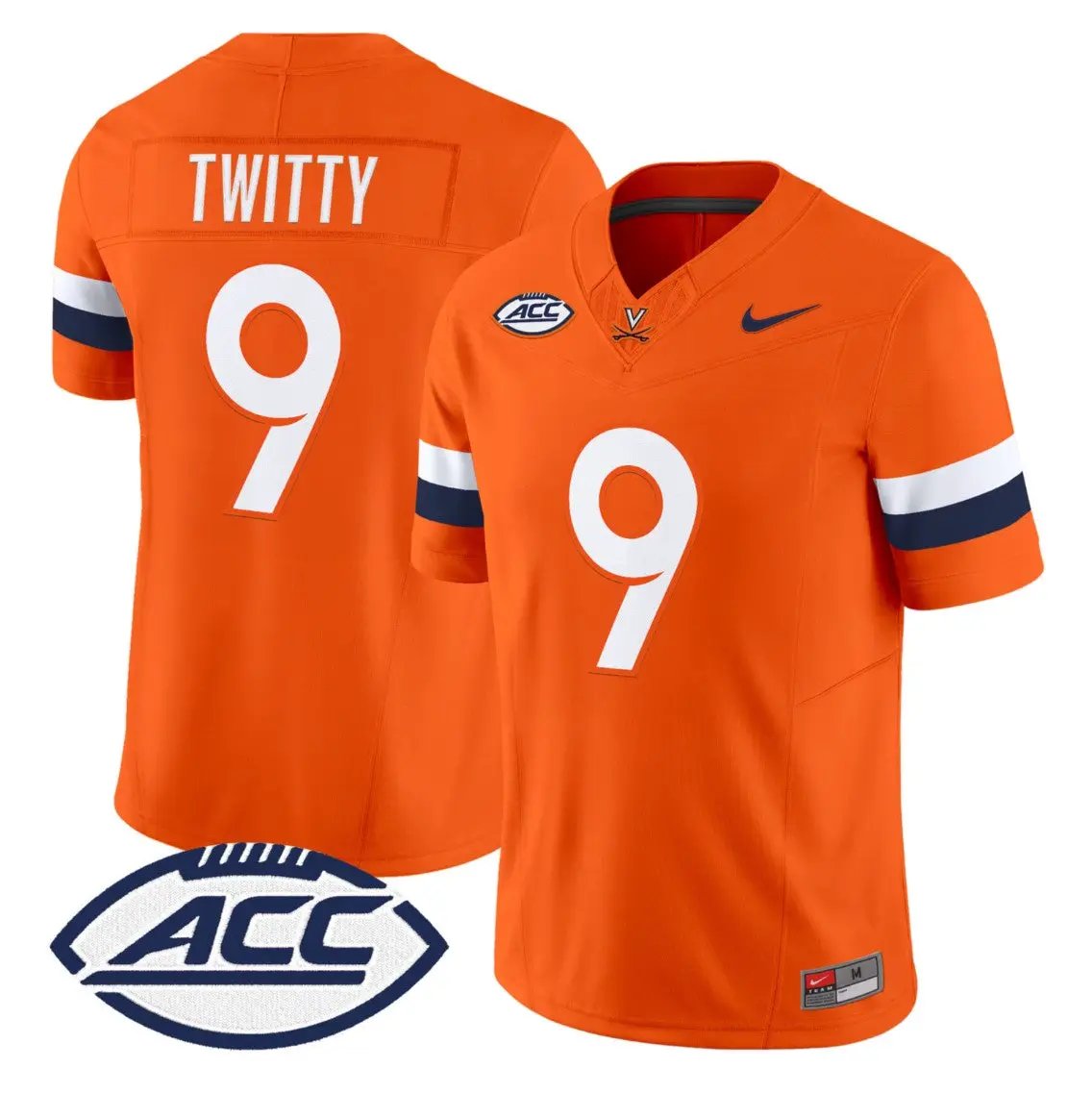 Dakota Twitty Jersey #9 Virginia Cavaliers 2026 Vapor Limited Stitched by My Store NCAA Football Jerseys