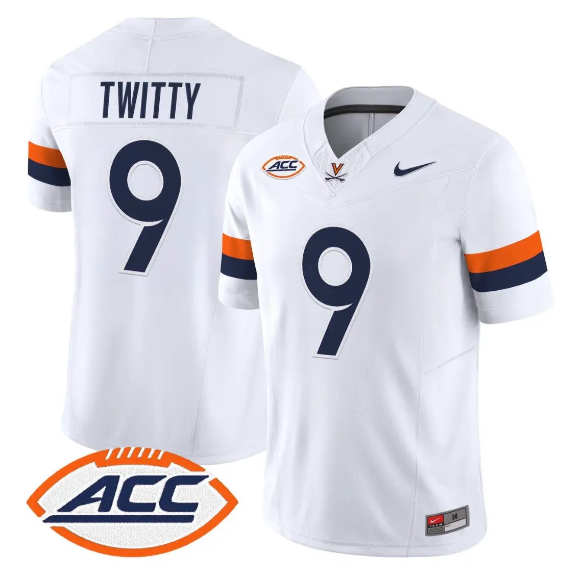 Dakota Twitty Jersey #9 Virginia Cavaliers 2026 Vapor Limited Stitched by My Store NCAA Football Jerseys