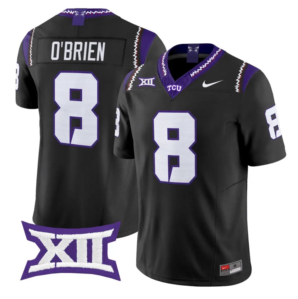 Davey O'Brien Jersey #8 TCU Horned Frogs 2026 Vapor Limited Football Stitched by My Store NCAA Football Jerseys