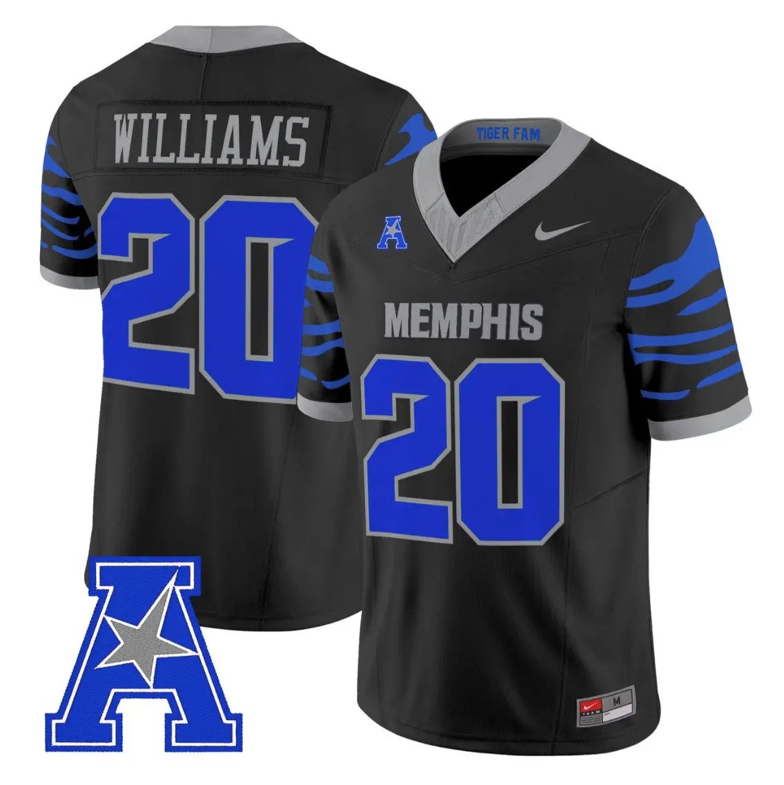 DeAngelo Williams Jersey #20 Memphis Tigers 2026 Vapor Limited Stitched by My Store NCAA Football Jerseys