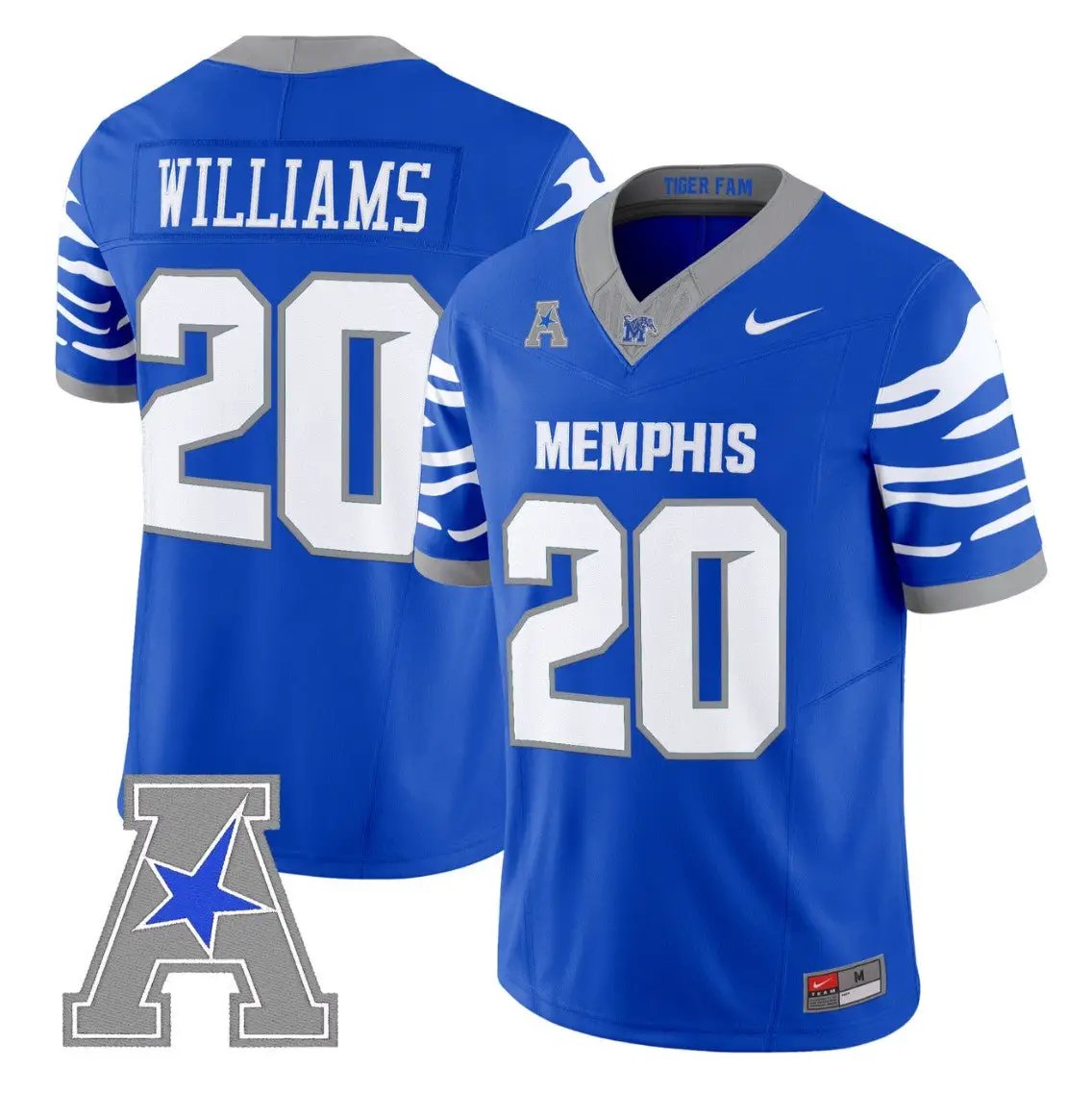 DeAngelo Williams Jersey #20 Memphis Tigers 2026 Vapor Limited Stitched by My Store NCAA Football Jerseys