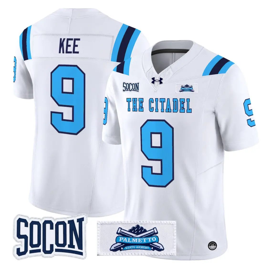 Derek Kee Jersey #9 The Citadel Bulldogs 2026 Vapor Limited Stitched by My Store NCAA Football Jerseys
