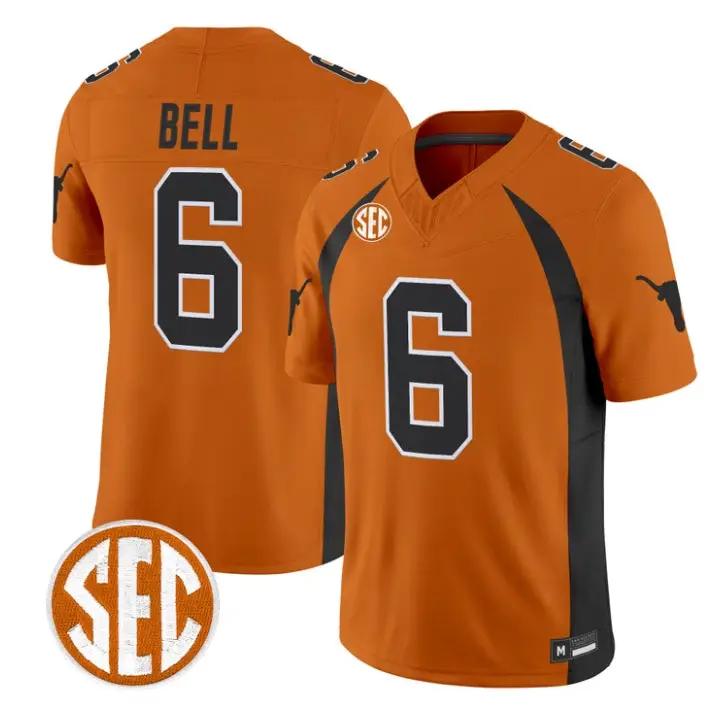 Dia Bell Jersey #6 Texas Longhorns 1990 Throwback 2026 Vapor Limited Stitched 1 Dia Bell Jersey #6 Texas Longhorns 1990 Throwback 2026 Vapor Limited Stitched by My Store NCAA Football Jerseys