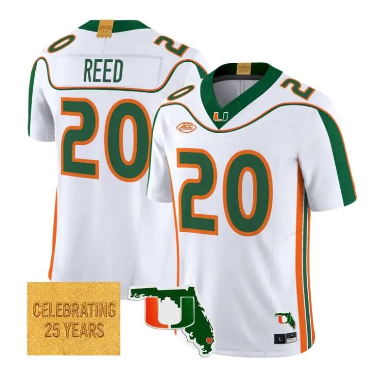 Ed Reed Jersey #20 Miami Hurricanes 2001 Throwback 2026 Limited Stitched by My Store NCAA Football Jerseys