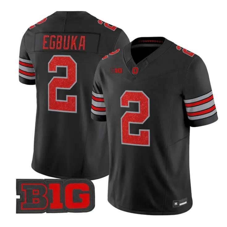 Emeka Egbuka Jersey #2 Ohio State Buckeyes Glitter Vapor All Stitched 1 Emeka Egbuka Jersey #2 Ohio State Buckeyes Glitter Vapor All Stitched by My Store NCAA Football Jerseys