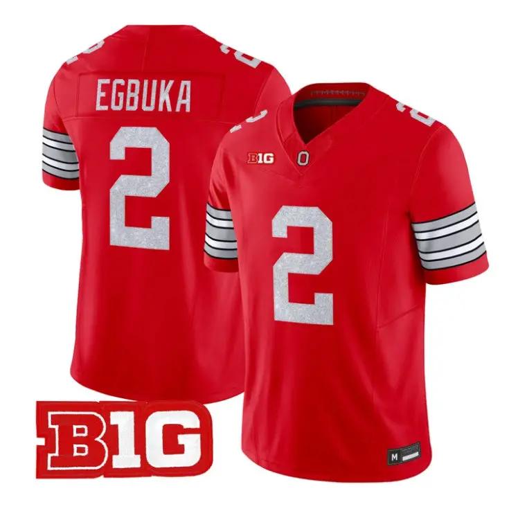 Emeka Egbuka Jersey #2 Ohio State Buckeyes Glitter Vapor All Stitched 2 Emeka Egbuka Jersey #2 Ohio State Buckeyes Glitter Vapor All Stitched by My Store NCAA Football Jerseys