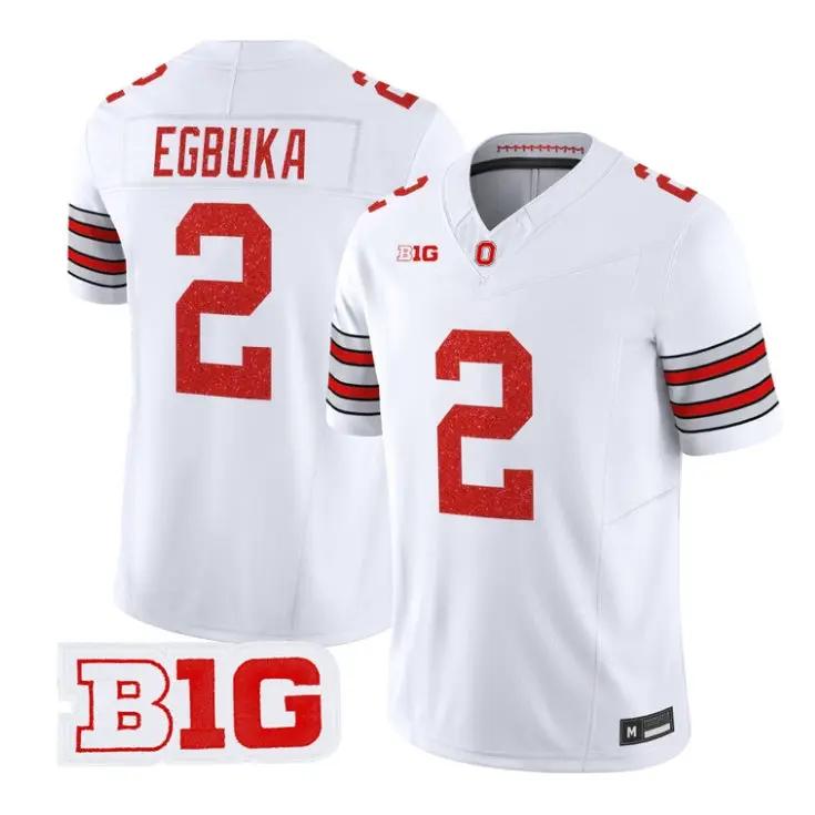 Emeka Egbuka Jersey #2 Ohio State Buckeyes Glitter Vapor All Stitched 3 Emeka Egbuka Jersey #2 Ohio State Buckeyes Glitter Vapor All Stitched by My Store NCAA Football Jerseys