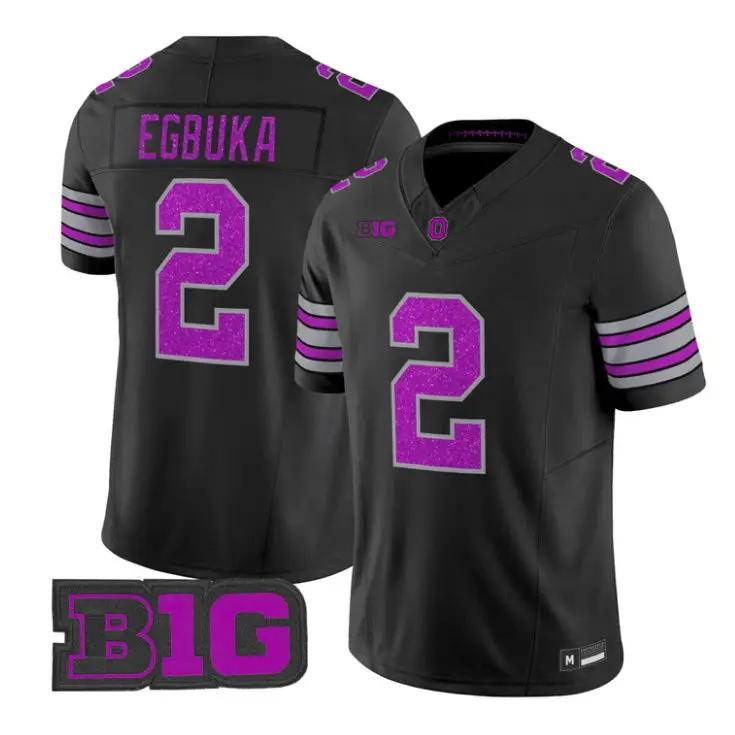 Emeka Egbuka Jersey #2 Ohio State Buckeyes Glitter Vapor All Stitched 4 Emeka Egbuka Jersey #2 Ohio State Buckeyes Glitter Vapor All Stitched by My Store NCAA Football Jerseys