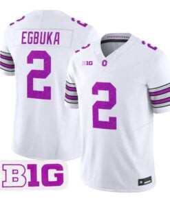 Emeka Egbuka Jersey #2 Ohio State Buckeyes Glitter Vapor All Stitched 10 Emeka Egbuka Jersey #2 Ohio State Buckeyes Glitter Vapor All Stitched by My Store NCAA Football Jerseys