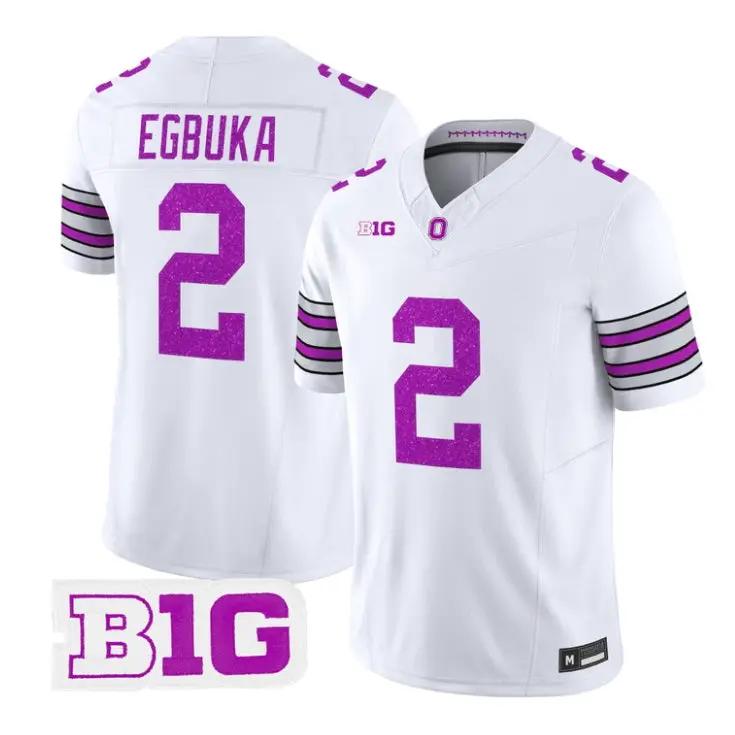 Emeka Egbuka Jersey #2 Ohio State Buckeyes Glitter Vapor All Stitched 5 Emeka Egbuka Jersey #2 Ohio State Buckeyes Glitter Vapor All Stitched by My Store NCAA Football Jerseys