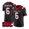 Ethan_Crawford_Jersey_6_Arkansas_State_Red_Wolves_2026_Stitched_Black - Robert Henrys Ethan Crawford Jersey #6 Arkansas State Red Wolves 2026 Stitched by My Store NCAA Football Jerseys
