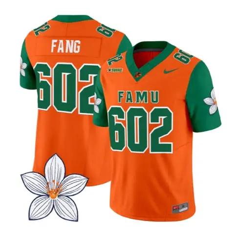 FANG Jersey #602 Florida A&M Rattlers Orange Blossom Classic Stitched by My Store NCAA Football Jerseys