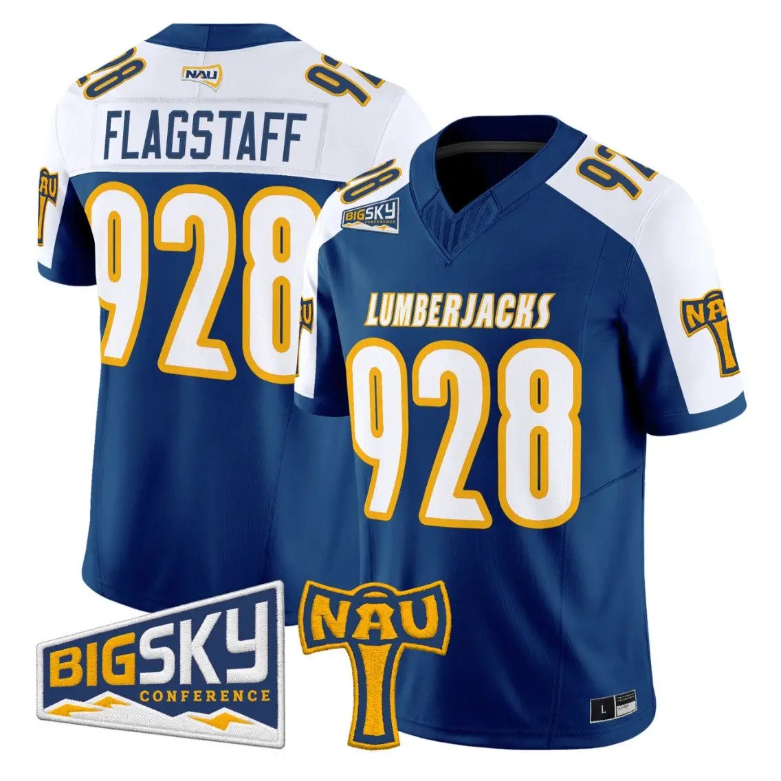 Flagstaff Jersey #928 Northern Arizona Lumberjacks 2026 Vapor Stitched by My Store NCAA Football Jerseys