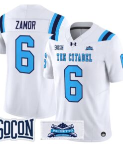 Ismael Zamor Jersey #6 The Citadel Bulldogs 2026 Vapor Limited Stitched by My Store NCAA Football Jerseys
