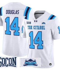 Jack Douglas Jersey #14 The Citadel Bulldogs 2026 Vapor Limited Stitched by My Store NCAA Football Jerseys