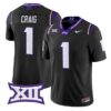Jaden Craig Jersey #1 TCU Horned Frogs 2026 Vapor Limited Football Stitched by My Store NCAA Football Jerseys