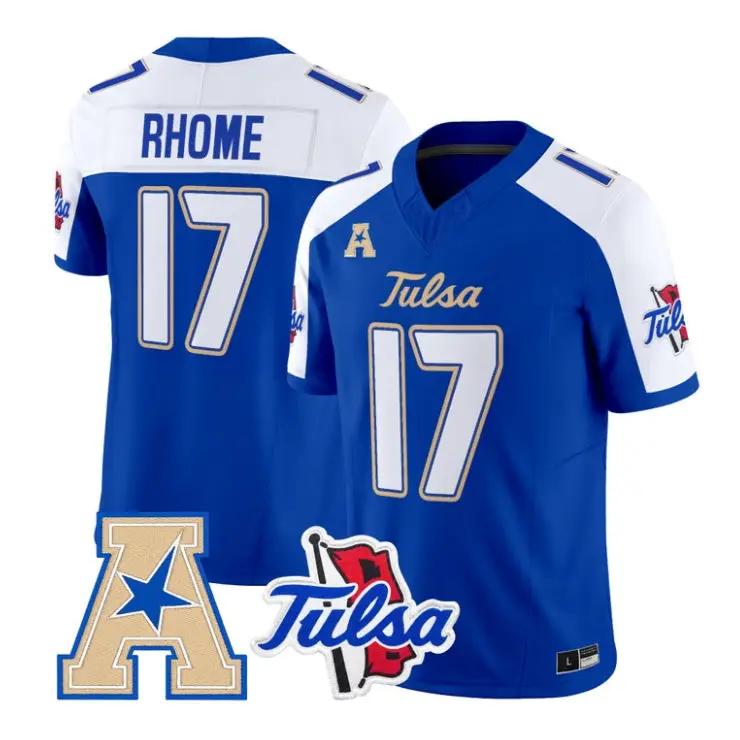 Jerry Rhome Jersey #17 Tulsa Golden Hurricane 2026 Limited Stitched by My Store NCAA Football Jerseys