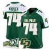 John Madden Jersey #74 Cal Poly Mustangs 2026 Vapor Stitched by My Store NCAA Football Jerseys