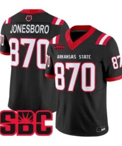 Jonesboro Jersey #870 Arkansas State Red Wolves 2026 All Stitched by My Store NCAA Football Jerseys