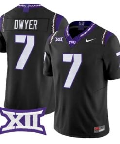 Jordan Dwyer Jersey #7 TCU Horned Frogs 2026 Vapor Limited Football Stitched by My Store NCAA Football Jerseys