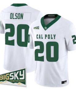 Kenny Olson Jersey #20 Cal Poly Mustangs 2026 All Stitched by My Store NCAA Football Jerseys