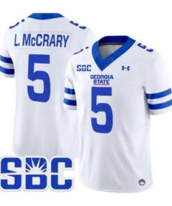 Lanear McCrary Jr Jersey #5 Georgia State Panthers 2026 Stitched by My Store NCAA Football Jerseys