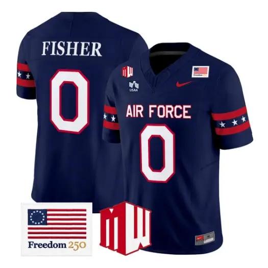 Luke Fisher Jersey #0 Air Force Falcons 2026 Freedom 250 Vapor Stitched 1 Luke Fisher Jersey #0 Air Force Falcons 2026 Freedom 250 Vapor Stitched by My Store NCAA Football Jerseys