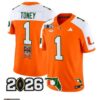 Malachi Toney Jersey #1 Miami Hurricanes 2026 Vapor Limited All Stitched Orange by My Store NCAA Football Jerseys