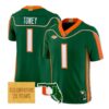 Malachi Toney Jersey #1 Miami Hurricanes 2001 Throwback 2026 All Stitched by My Store NCAA Football Jerseys
