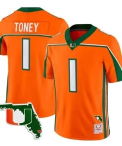 Malachi Toney Jersey #1 Miami Hurricanes Throwback Florida Patch Stitched 5 Malachi Toney Jersey #1 Miami Hurricanes Throwback Florida Patch Stitched by My Store NCAA Football Jerseys