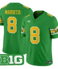 Marcus Mariota Jersey #8 Oregon Ducks Mighty Oregon 2026 Stitched Green by My Store NCAA Football Jerseys