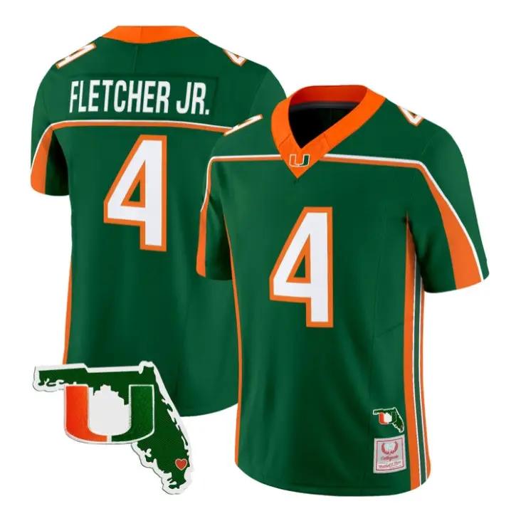 Mark Fletcher Jr Jersey #4 Miami Hurricanes 2026 Florida Patch Stitched 1 Mark Fletcher Jr Jersey #4 Miami Hurricanes 2026 Florida Patch Stitched by My Store NCAA Football Jerseys
