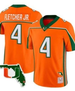 Mark Fletcher Jr Jersey #4 Miami Hurricanes 2026 Florida Patch Stitched 5 Mark Fletcher Jr Jersey #4 Miami Hurricanes 2026 Florida Patch Stitched by My Store NCAA Football Jerseys