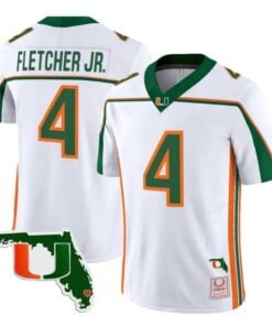 Mark Fletcher Jr Jersey #4 Miami Hurricanes 2026 Florida Patch Stitched 6 Mark Fletcher Jr Jersey #4 Miami Hurricanes 2026 Florida Patch Stitched by My Store NCAA Football Jerseys