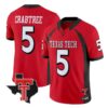 Michael_Crabtree_Jersey_5_Texas_Tech_Red_Raiders_2026_Vapor_All_Stitched_Red - Robert Henrys Michael Crabtree Jersey #5 Texas Tech Red Raiders 2026 Vapor All Stitched by My Store NCAA Football Jerseys