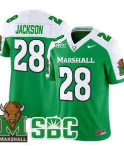 Mickey Jackson Jersey #28 Marshall Thundering Herd Stitched by My Store NCAA Football Jerseys