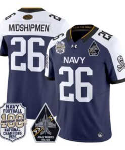 Midshipmen Jersey #26 Navy Midshipmen 100th Anniversary Patch Stitched 8 Midshipmen Jersey #26 Navy Midshipmen 100th Anniversary Patch Stitched by My Store NCAA Football Jerseys