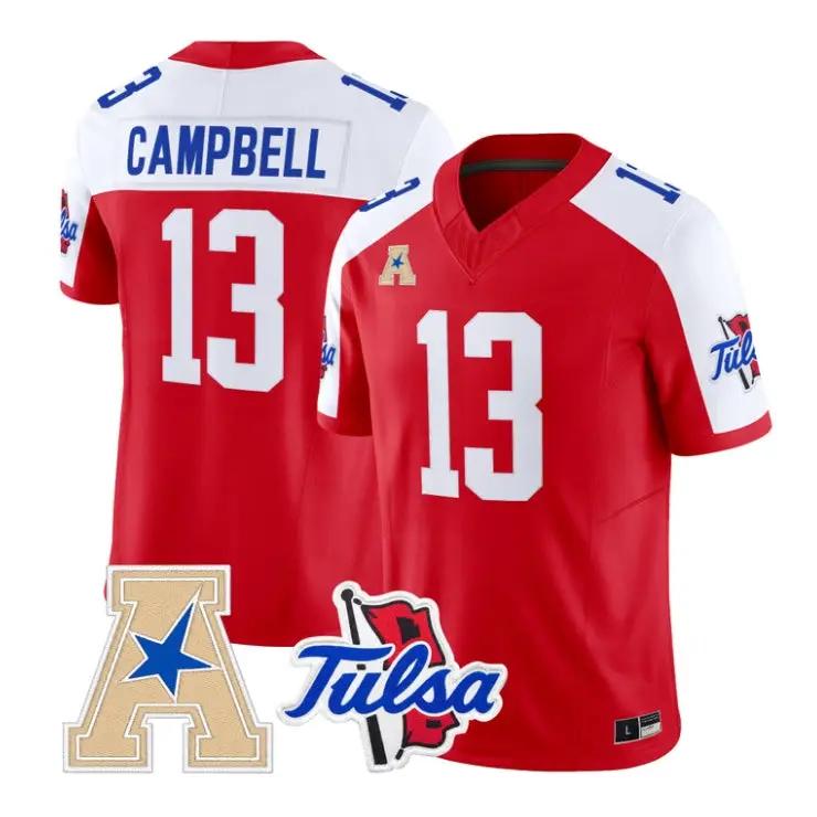 NuNu Campbell Jersey #13 Tulsa Golden Hurricane 2026 Vapor Stitched by My Store NCAA Football Jerseys