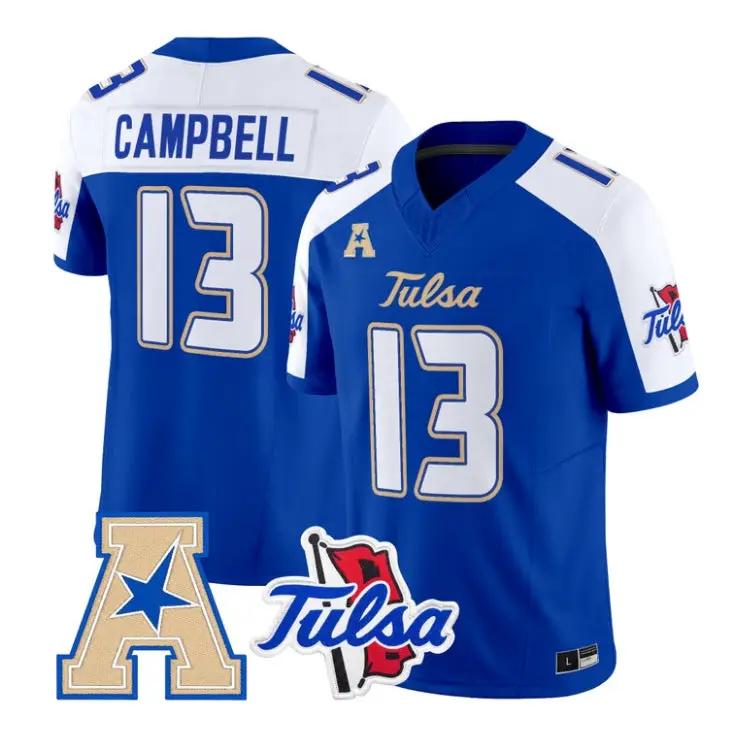 NuNu Campbell Jersey #13 Tulsa Golden Hurricane 2026 Vapor Stitched by My Store NCAA Football Jerseys