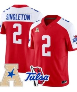 Oran Singleton Jr Jersey #2 Tulsa Golden Hurricane 2026 All Stitched by My Store NCAA Football Jerseys