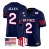 Owen Allen Jersey #2 Air Force Falcons 2026 Freedom 250 Vapor Stitched by My Store NCAA Football Jerseys
