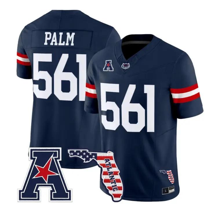 Palm Jersey #561 Florida Atlantic Owls 2026 Florida Patch Vapor Stitched 1 Palm Jersey #561 Florida Atlantic Owls 2026 Florida Patch Vapor Stitched by My Store NCAA Football Jerseys