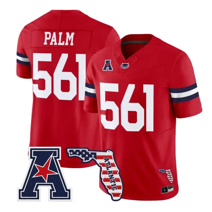 Palm Jersey #561 Florida Atlantic Owls 2026 Florida Patch Vapor Stitched 2 Palm Jersey #561 Florida Atlantic Owls 2026 Florida Patch Vapor Stitched by My Store NCAA Football Jerseys