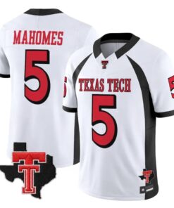 Patrick Mahomes Jersey #5 Texas Tech Red Raiders 2026 Texas Patch Stitched by My Store NCAA Football Jerseys