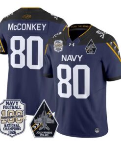 Phil McConkey Jersey #80 Navy Midshipmen 100th Anni Patch Stitched 9 Phil McConkey Jersey #80 Navy Midshipmen 100th Anni Patch Stitched by My Store NCAA Football Jerseys